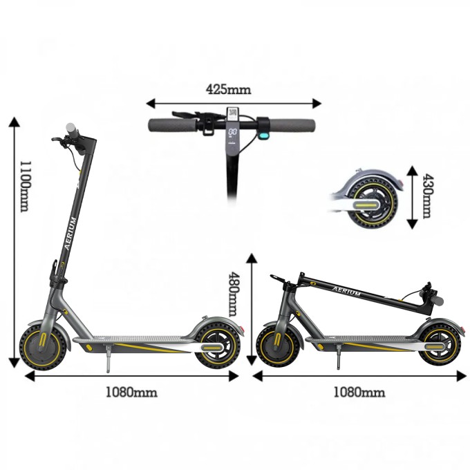 Elektrische scooter AERIUM T350 PRO zwart