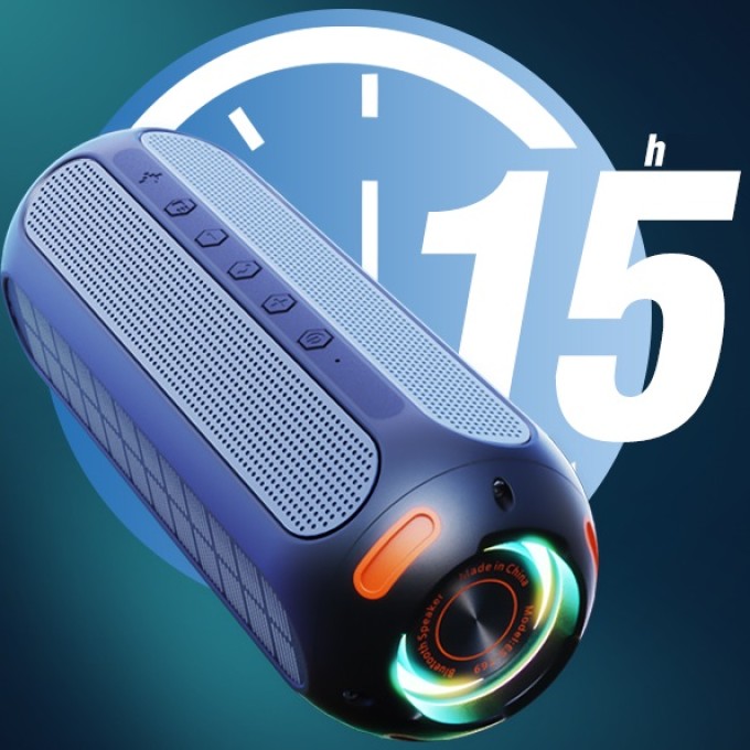 Draagbare Bluetooth-luidspreker met zonnepaneel AERIUM T5000 LED TWS