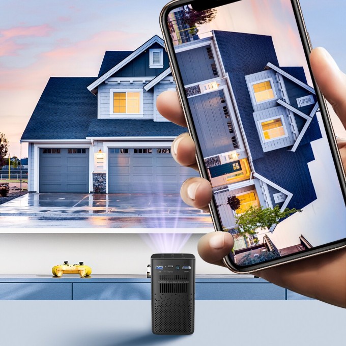 Mini Draagbare Projector met Batterij AERIUM P8000 DLP Wi-Fi Super Bass