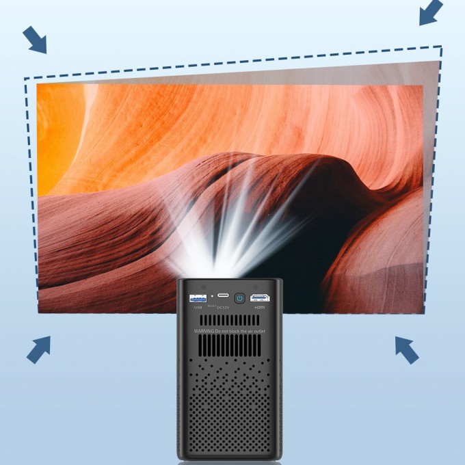 Mini Draagbare Projector met Batterij AERIUM P8000 DLP Wi-Fi Super Bass