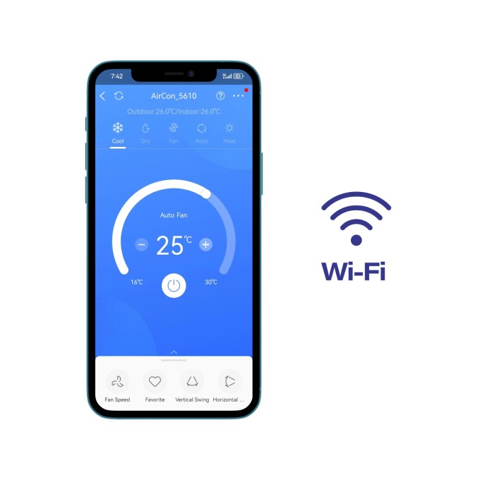 Olimpia Splendid Dolceclima Dolceclima Compact 10 MBB Wi-Fi mobiele airco Olimpia Splendid Dolceclima Dolceclima Compact 10 MBB Wi-Fi mobiele airco