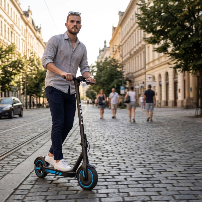 Elektrische step AERIUM MaxRide T500 blauw