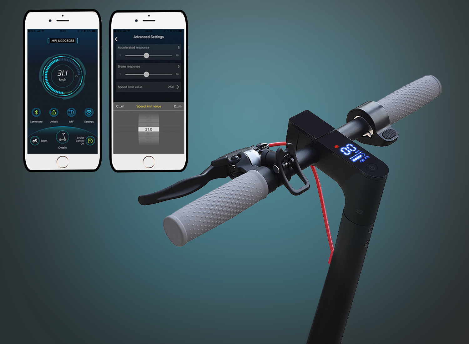 Elektrische step AOVO PRO SMART app